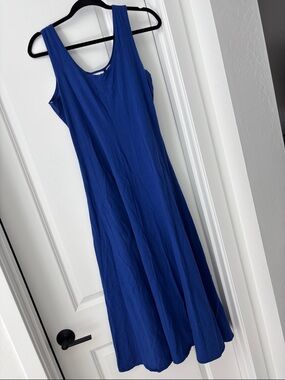 Blue Sleeveless A-Line Dress - Classic Women's Summer Dress size large